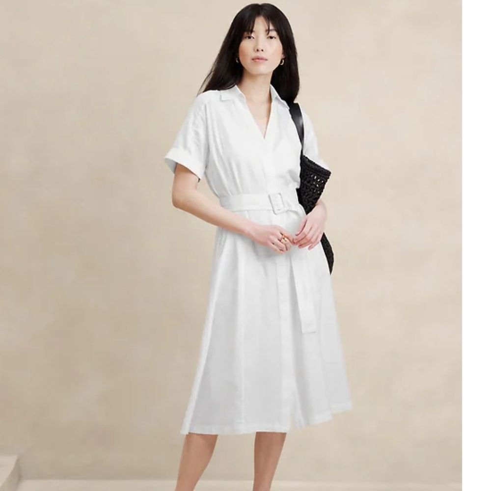 Banana Republic White Linen Dress